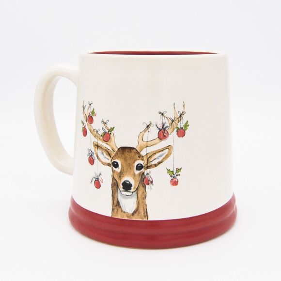 Rae Dunn Christmas Mug, Cocoa Kisses Reindeer, 20oz Ceramic Double Sided Cup - Picture 6 of 10
